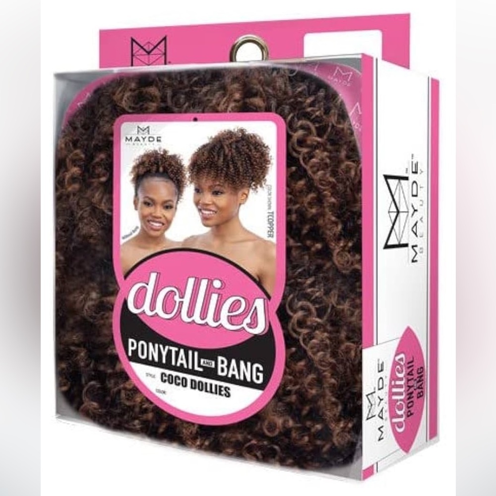 Mayde Beauty Drawstring Ponytail and Bang COCO DOLLIES  NWT